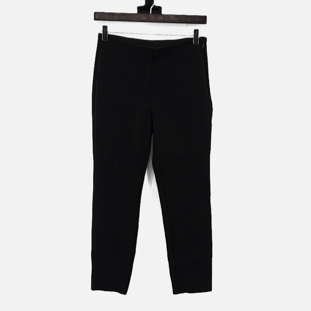 Quince Center Seam Ponte Pants Cropped in Black - Size Medium